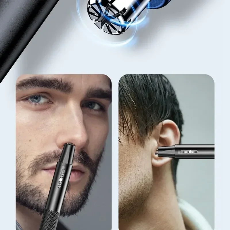 Hot-selling Electric Nose Hair Trimmer Mens Nose And Ear Remover Automatic Washable Hair Clipper USB Rechargeable Shaving view 5