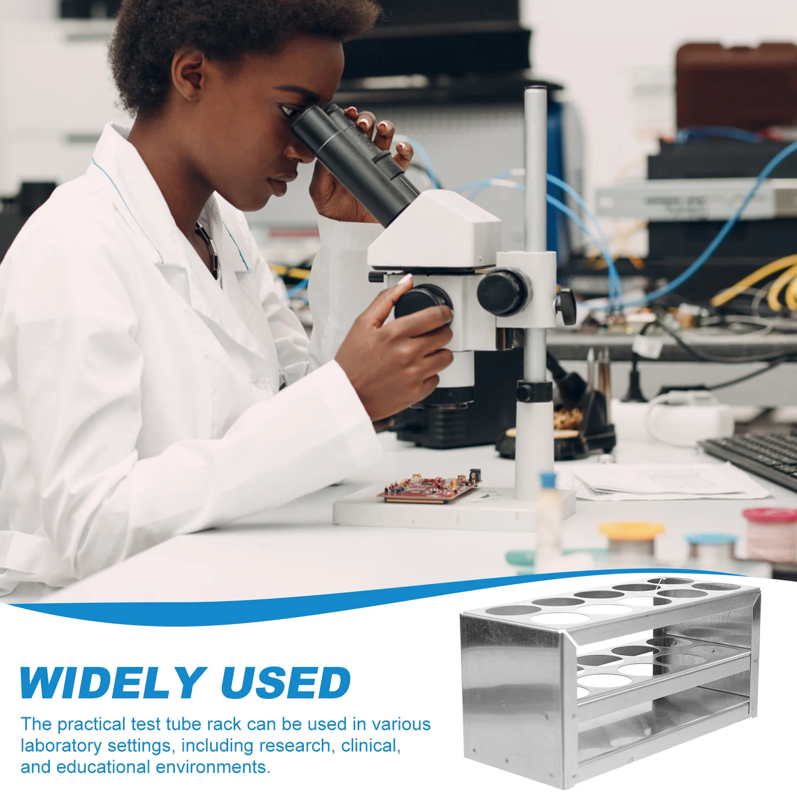 Stainless Steel Test Tube Rack Laboratory Stand Storage Specimen Racks Sampling