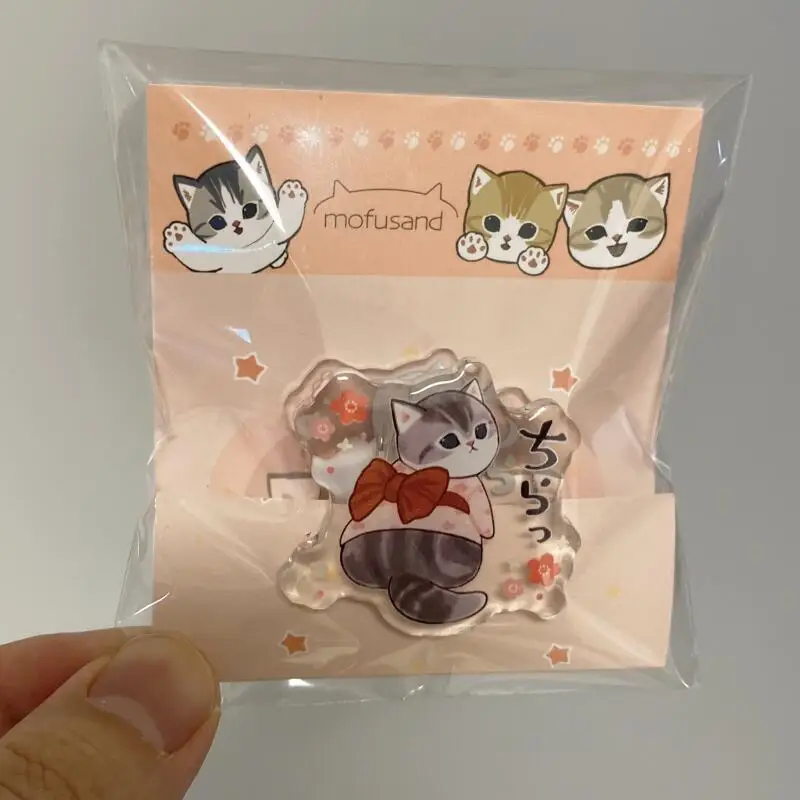 

Милый мультяшный акриловый зажим Mofusand в виде кошки-акулы, канцелярские принадлежности для студентов, подарок на день рождения для девочек, креативные аксессуары
