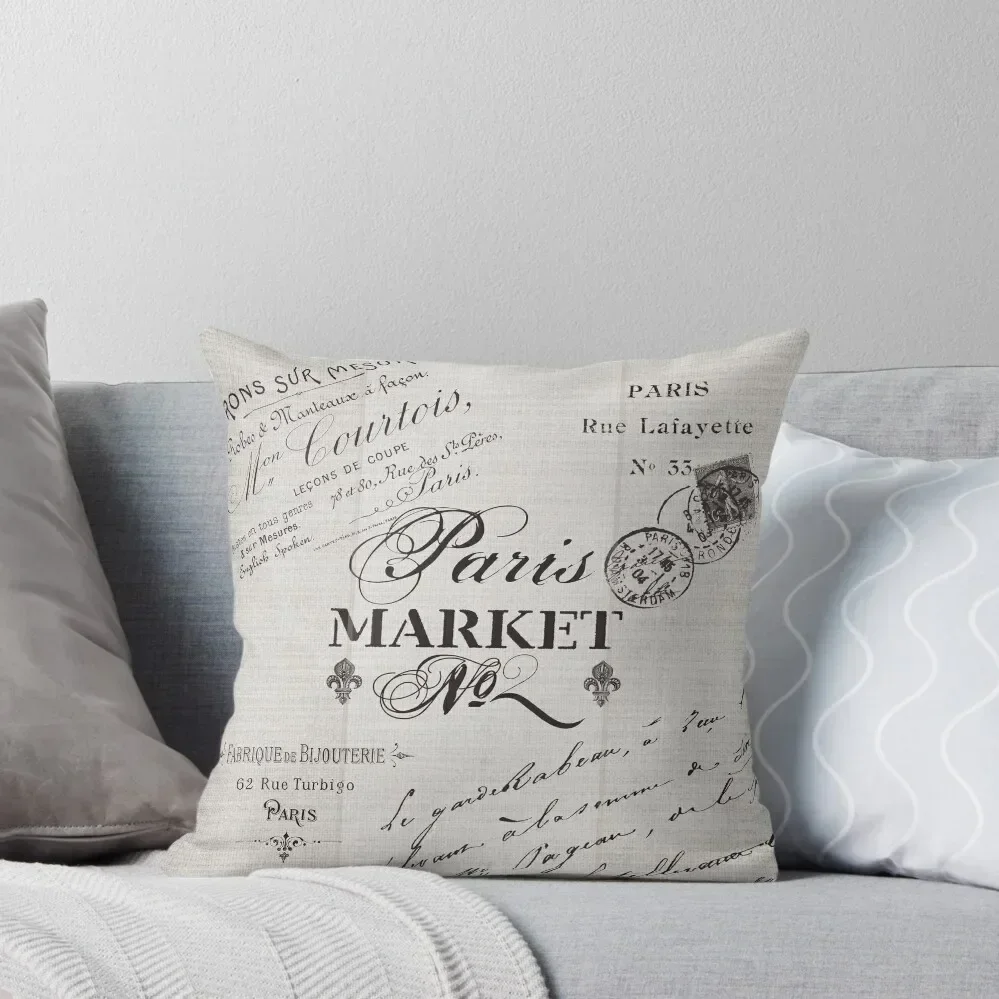 

Paris market grey Throw Pillow pillows decor home Ornamental Pillow Couch Cushions christmas supplies pillow