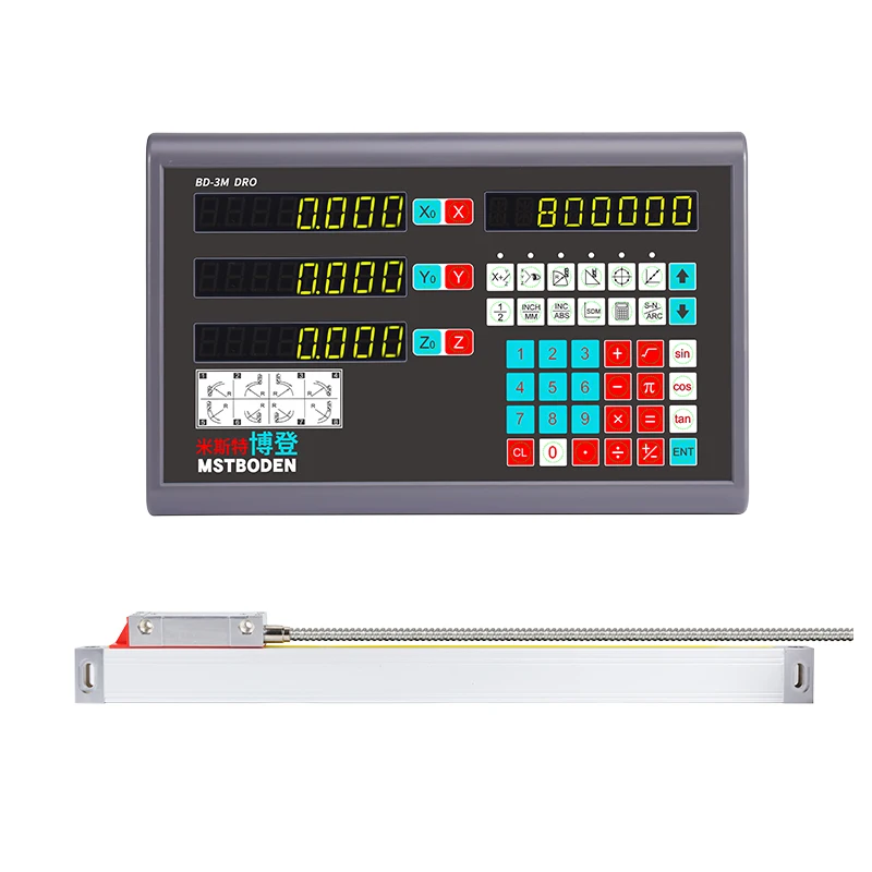 Two and Three Axis Lathe Milling Machine Lcd cnc DRO Linear Scale Digital Display Electronic Gate Optical Size Digital Display