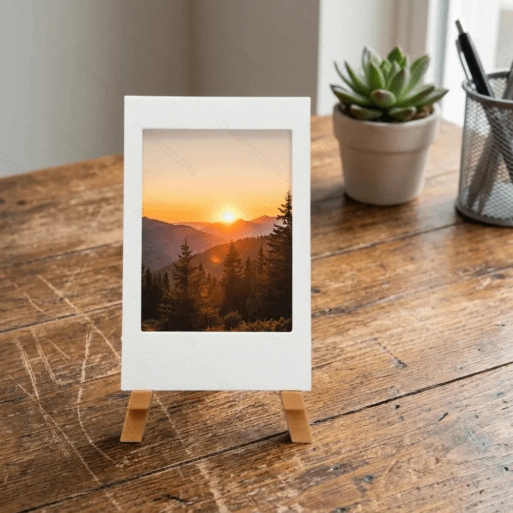 Unique Plastic 3D Printed Mini Photo Frame Minimalist Decorative Photo Display Holders Postcard Display Rack Bedroom