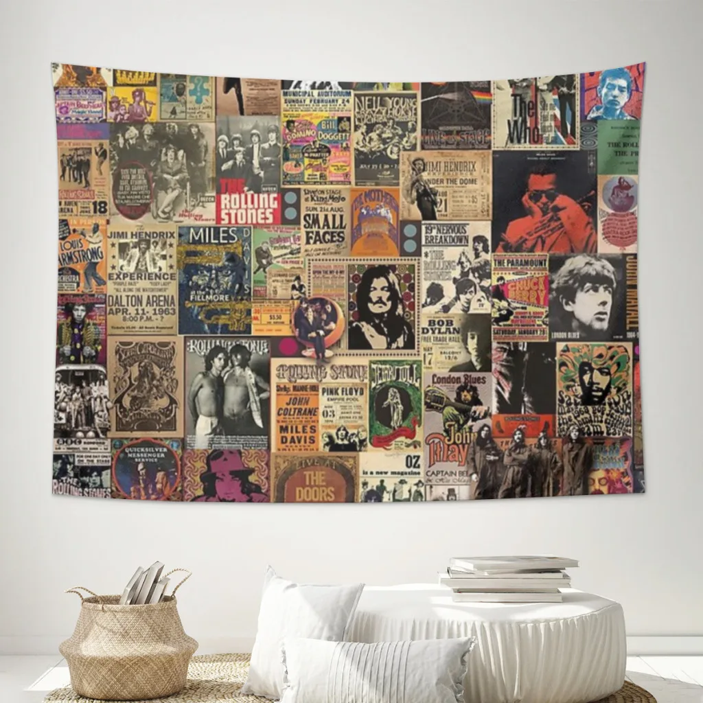 

Rock n' roll stories Printed Tapestry,Decorative Tapestry Suitable For Living Room And Bedroom Decoration