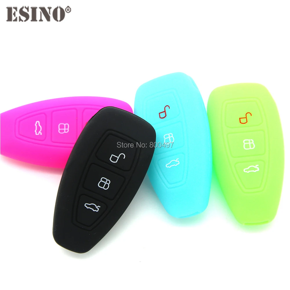 Car Styling Accessory Silicone Car Key Holder Remote Shell Case Cover For Ford Focus Fiesta Kuga Galaxy Mondeo S-Max b-Max C-Max