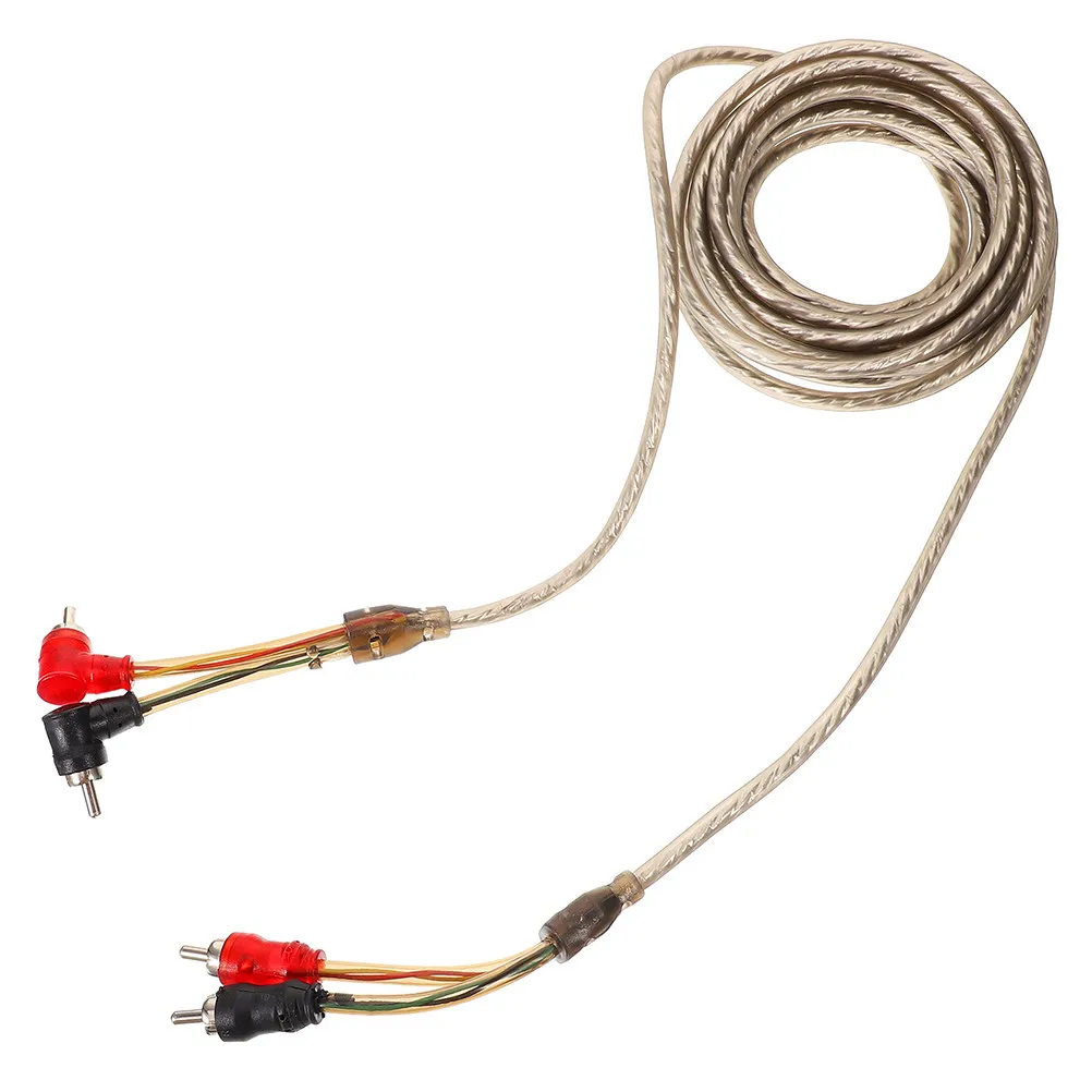 Kit de Cable para Altavoces de Auto de 5 Metros, Cable Adaptador RCA para Subwoofer, Cableado para Amplificador de Auto, Conector Universal de Cobre, Sonido Nítido