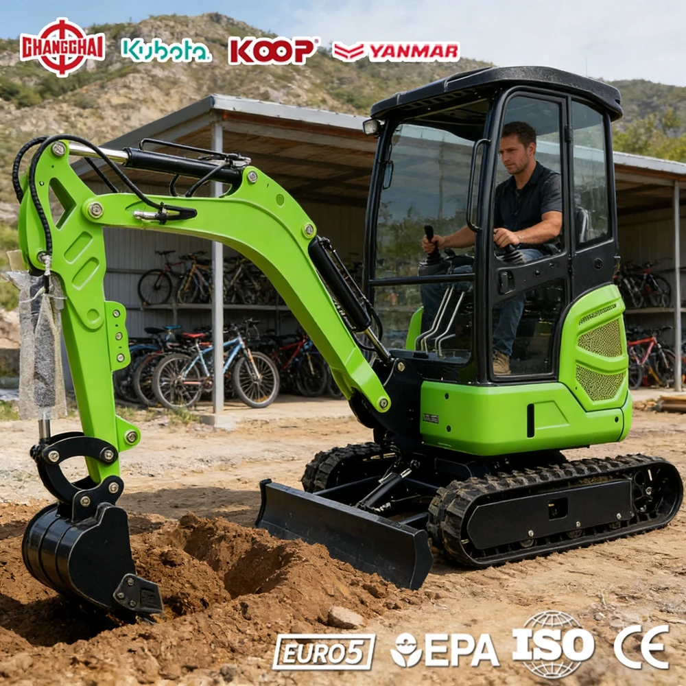 

Мини-экскаваторы 1.2 т, 1.5 т, 1.8 т для строительства, европейский стандарт CE, прямые продажи от производителя