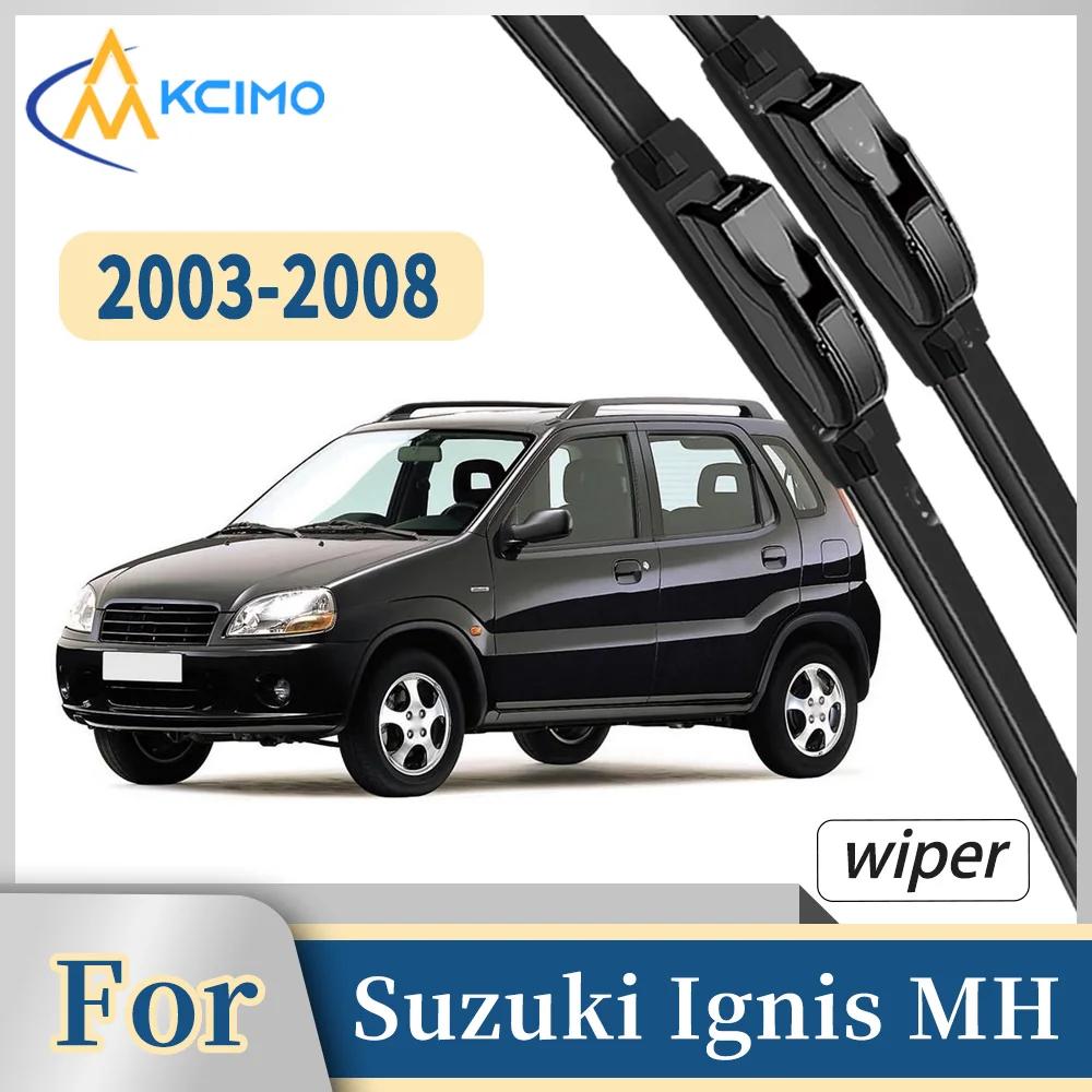 

Premium Rubber Front Windscreen Wiper Blades For Suzuki Ignis MH 2003-2008 Quiet Smooth Wiping Waterproof Windshield Kit 2Pcs