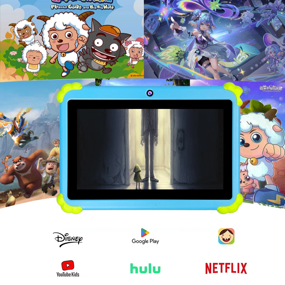 

Kid Tablet 7 Inch Android 14 4GB RAM 128GB ROM Expandable 3200mAh WiFi Bluetooth Children's Gift Kids Tablet Computer 200W+200W