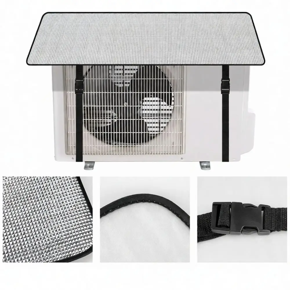 Universal Waterproof Air Conditioner Cover Sun Protection Shield Aluminum Foil Heat Resistant Outdoor Appliance Tool