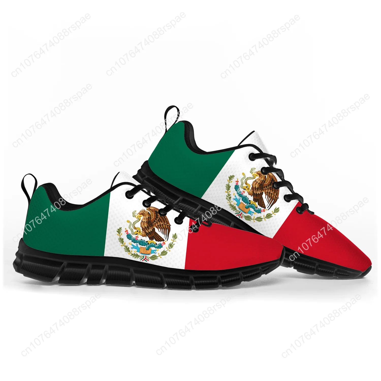 Unisex bandeira mexicana Calçados esportivos, tênis personalizados casuais, sapatos de casal de alta qualidade, homens, mulheres, adolescente, crianças, crianças