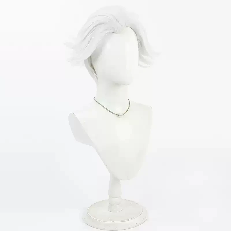 Perruque de Cosplay synthétique courte blanche résistante à la chaleur, Anime To be Hero X, accessoires de jeu de rôle de carnaval pour femmes et hommes