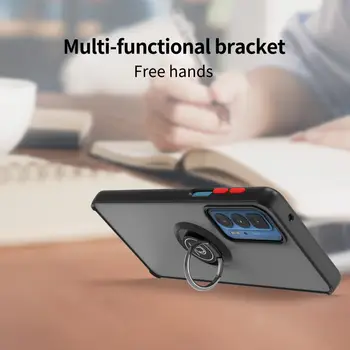 適用於摩托羅拉 Edge 20 30 40 Neo 50 Ultra 60 FUSION E22 E20 Pro S30 的防震磨砂指環手機殼,附戒指支架,保護套 8 最佳銷售 摩托羅拉 Edge 30 Pro 保護殼 - №3