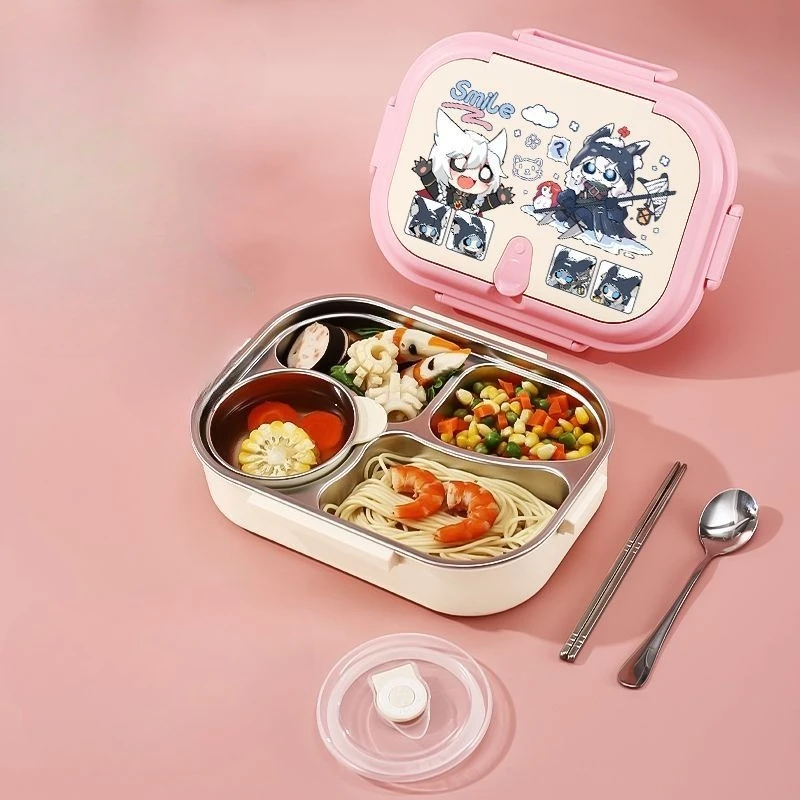 Identity V Ithaqua lunch box creative high-quality cartoon printed student 304 stainless steel large capacity divided lunch box view 5