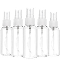 3pcs/lot Refillable 30ml 50ml 100ml Clear PET Plastic Portable Spray Bottle Empty Perfume Container