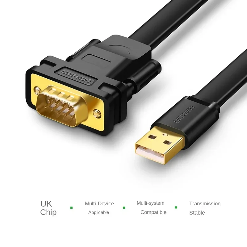 Convertitore cavo piatto seriale DB9 da USB a RS232 Com per WIN10 WIN8 MAC SERVER2008 INDUSTRIA