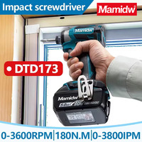 Mamidw DTD173 1800rpm Cordless Impact Driver 180N.m Brushless Motor Electric Drill Wood/Bolt/T-Mode For Makita 18v Battery PIN