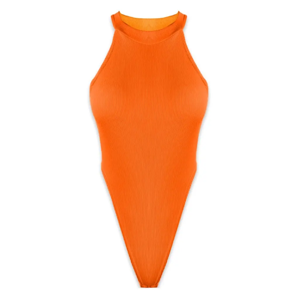 

Summer Slim-fit Vest Top for Women Sexy Hanging Neck Sleeveless High Split Jongsuit European And American Style