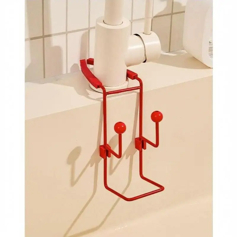 Kitchen Metal Sink Drying Holder Sink Rack Wall Sucker Sponge Storage Soap Stand Dish Cloth Shelf Organizer Holder Products
