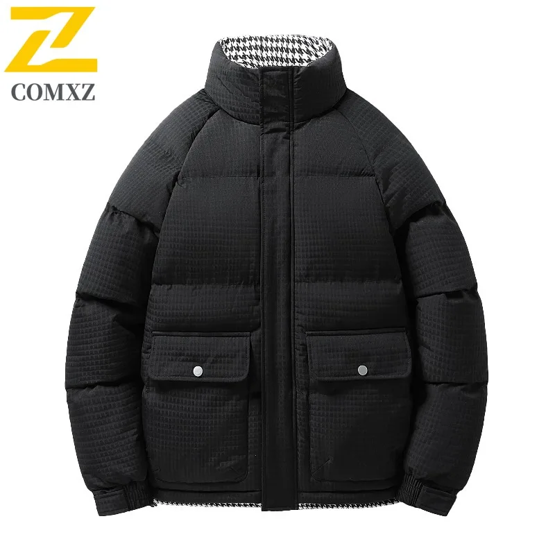 

COMXZ Мужская куртка для хлеба 2025, зимняя теплая классическая морозостойкая куртка с несколькими карманами и термоподкладкой, легкая зимняя куртка для путешествий