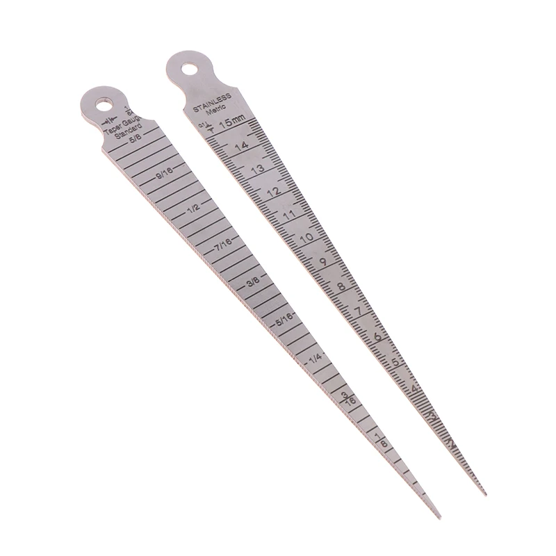 1-15mm 201 Stainless Steel Taper Gauge Feeler Inner Diameter Ruler Hole Measuring Tool DIY For Taper Aperture Scale