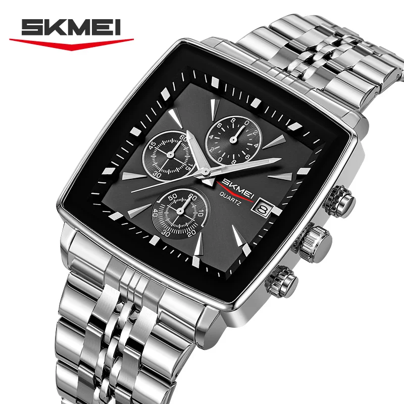 

SKMEI Бизнес Секундомер Кварцевые Часы Для Мужчин Женщин Роскошные Наручные Часы с Датой Модный Дизайн Водонепроницаемые Часы Reloj Hombre