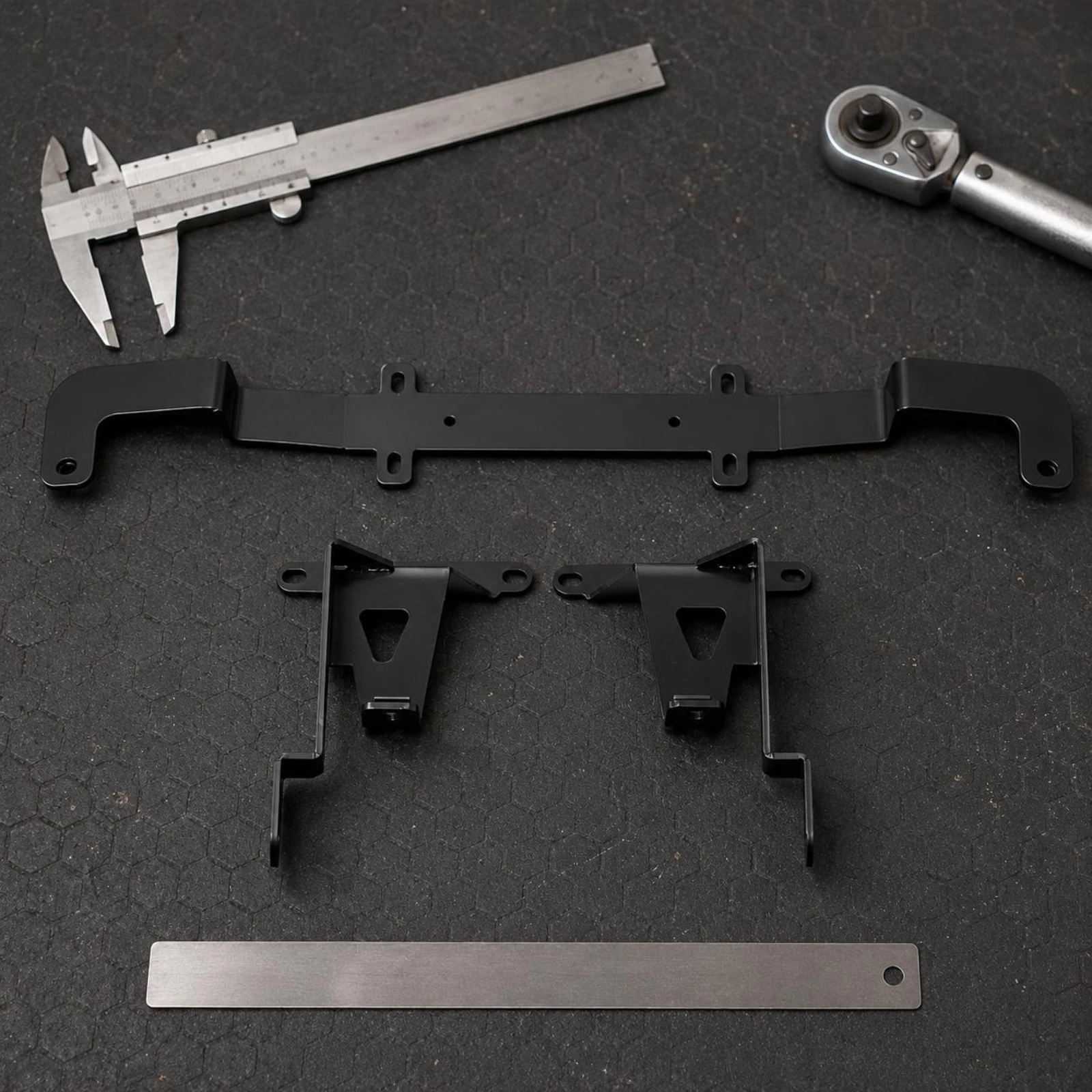Concealed Auxiliary Lamp Bracket Bent End Sections Auxiliary Light Bracket Motorcycle Light Mount Integrated Look Auxiliary Lamp