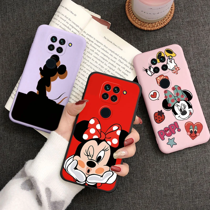 Cartoon Mickey Minne Funda For Redmi Note 9 4G Protective Cover Soft TPU Case For Redmi Note 9 Note9 4G Red Bow Bumper Cute Bags