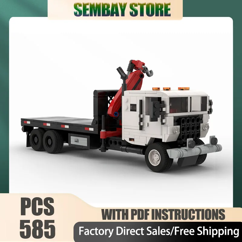 نموذج مركبة حضرية Moc قوالب بناء وحدات شاحنة مسطحة نموذج تكنولوجيا كتل عيد الميلاد لتقوم بها بنفسك لعبة هدايا البناء #1