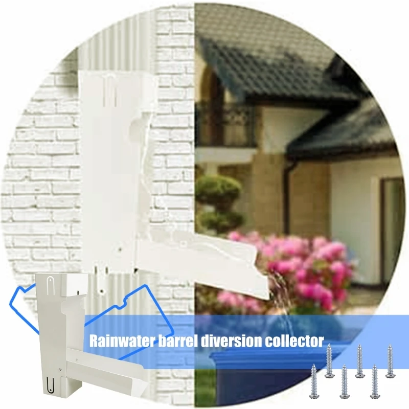 Weatherproof Rainwater Collection Funnel System Water Saving Gutter Diverters Simple Installation for 3x4 Downspout 87HA