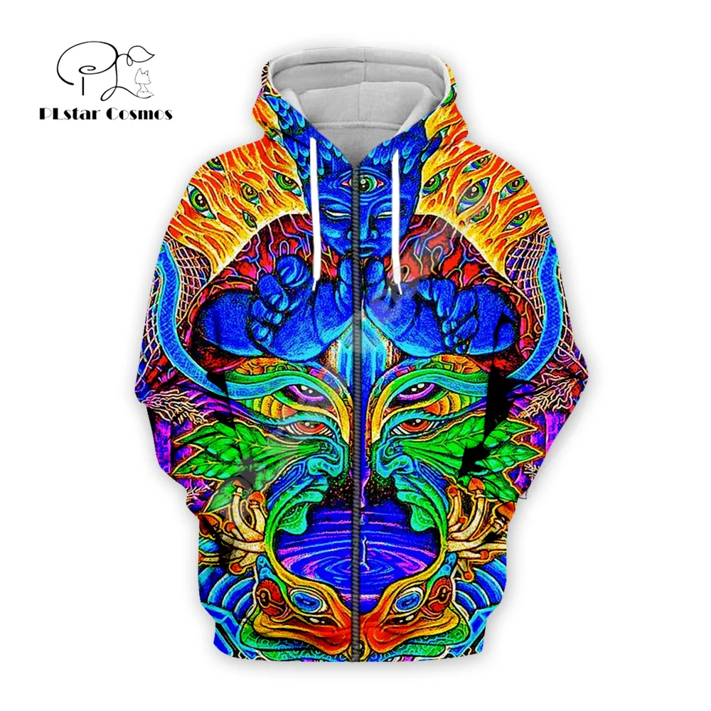 NewFashion Trippy Psychedelic Colorful Tattoo Vintage Retro Mandala 3DPrint Harajuku Pullover Streetwear Casual Jacket Hoodies F