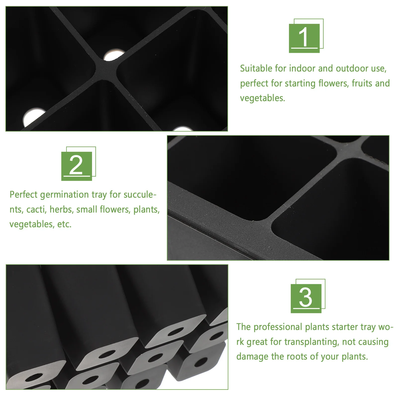 

Silicone Plant Germination Tray Reusable Nursery Starter Tray for Healthy Fast Growth of Plants Vegetables Flowers