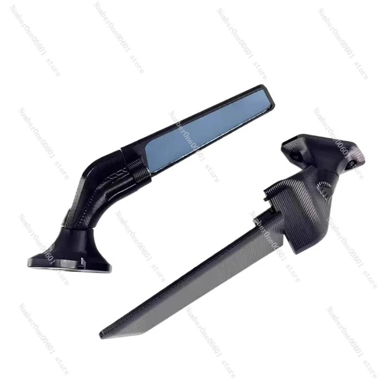 Suitable for Kawasaki Ninja 400ninja400 Wind Cut Rearview Mirror ZX4R Fixed Wing Rearview Mirror, Enlarged and Rotatable