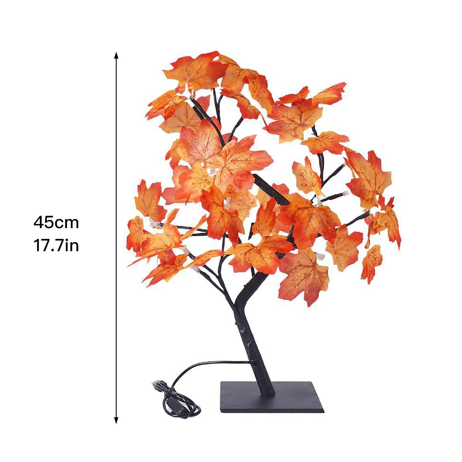 Home Decoration Decorative Light LED Lamps Garden Lights Halloween USB Charged Christmas Ornament Simulation Maple Tree