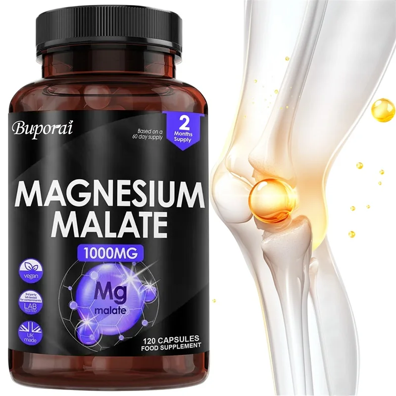 Magnesium Malate 1000mg - Helps Maintain Muscle Function, Bone Health and Energy Production, and Promotes Electrolyte Balance