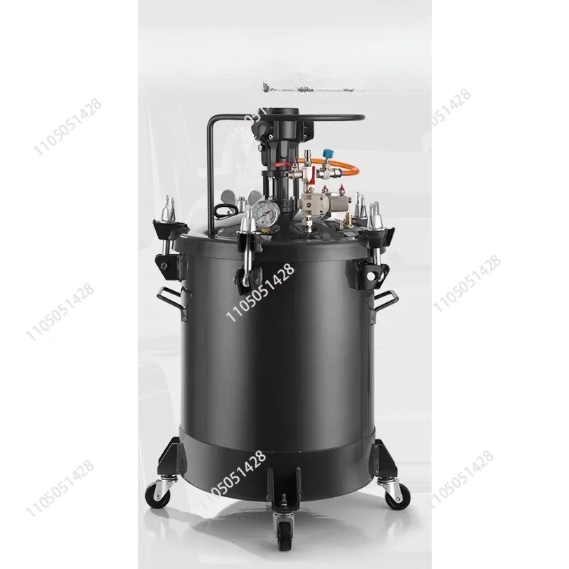 Pneumatic Pressure Barrel Stainless Steel Spray Coating Tank Automatic Stirring Paint Discharge