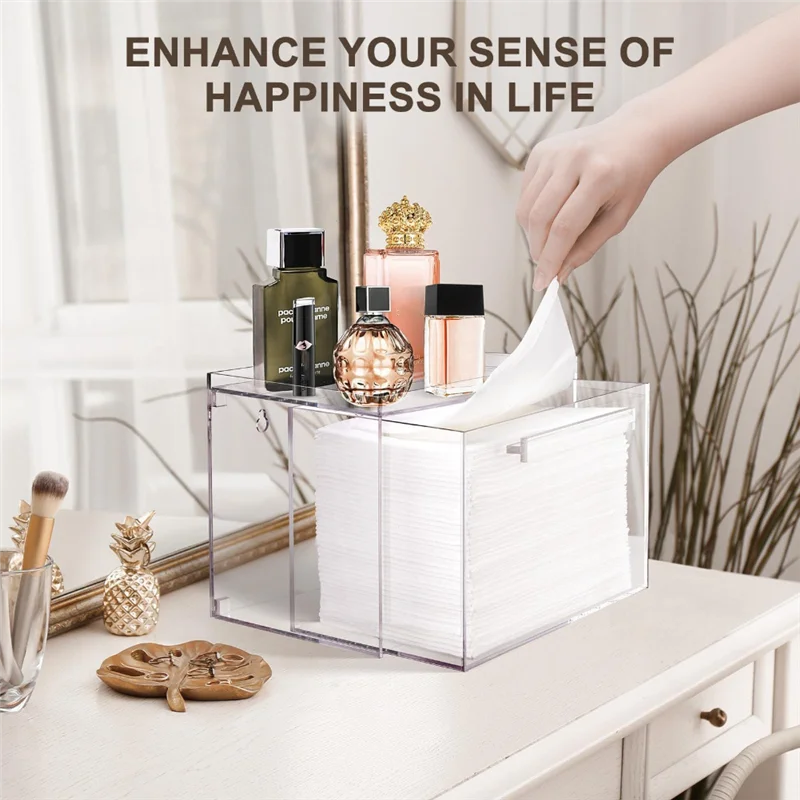 

ABUN-Clean Skin Club Clean Towel XL Compatible Disposable Facial Towel Storage Box Acrylic Container Material