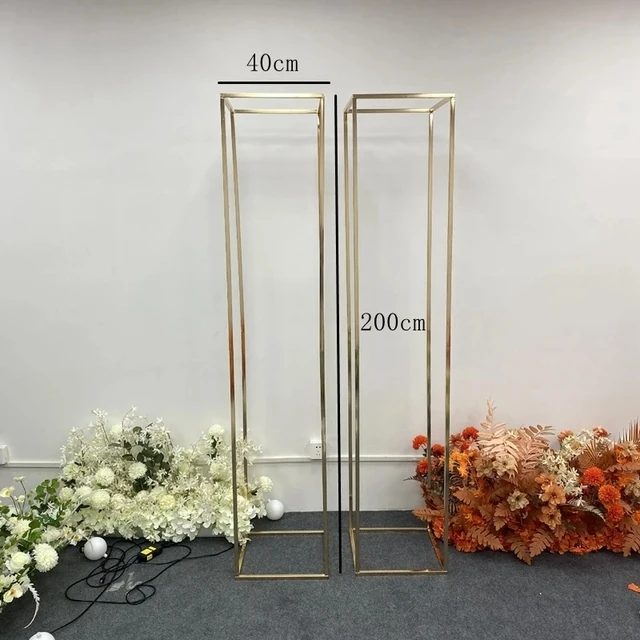 2023 New Wedding Iron Screen Framework Stage Decoration Outdoor Decorative Flower Shelf Party Background Gilded Arch