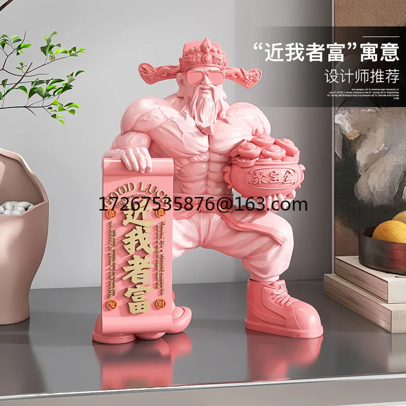 

Muscle God of Wealth Festive Ornament Gaocai Ornament Home Office Opening Crafts