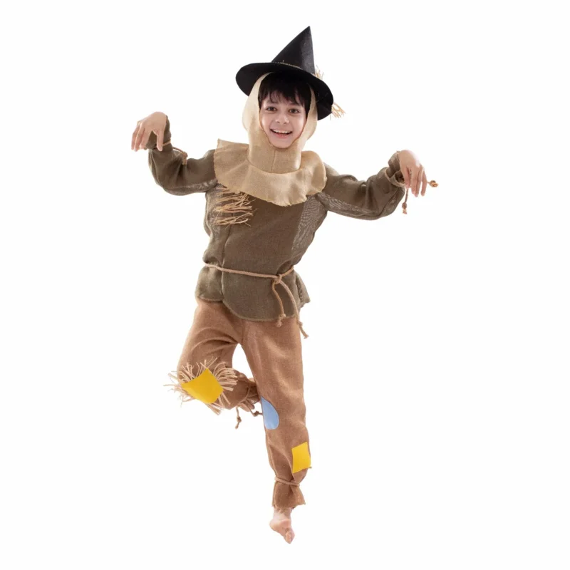 

Boys Girls Scarecrow Cosplay Costume Kids Halloween Funny Dress Up Child Stage Performance Straw Costumes