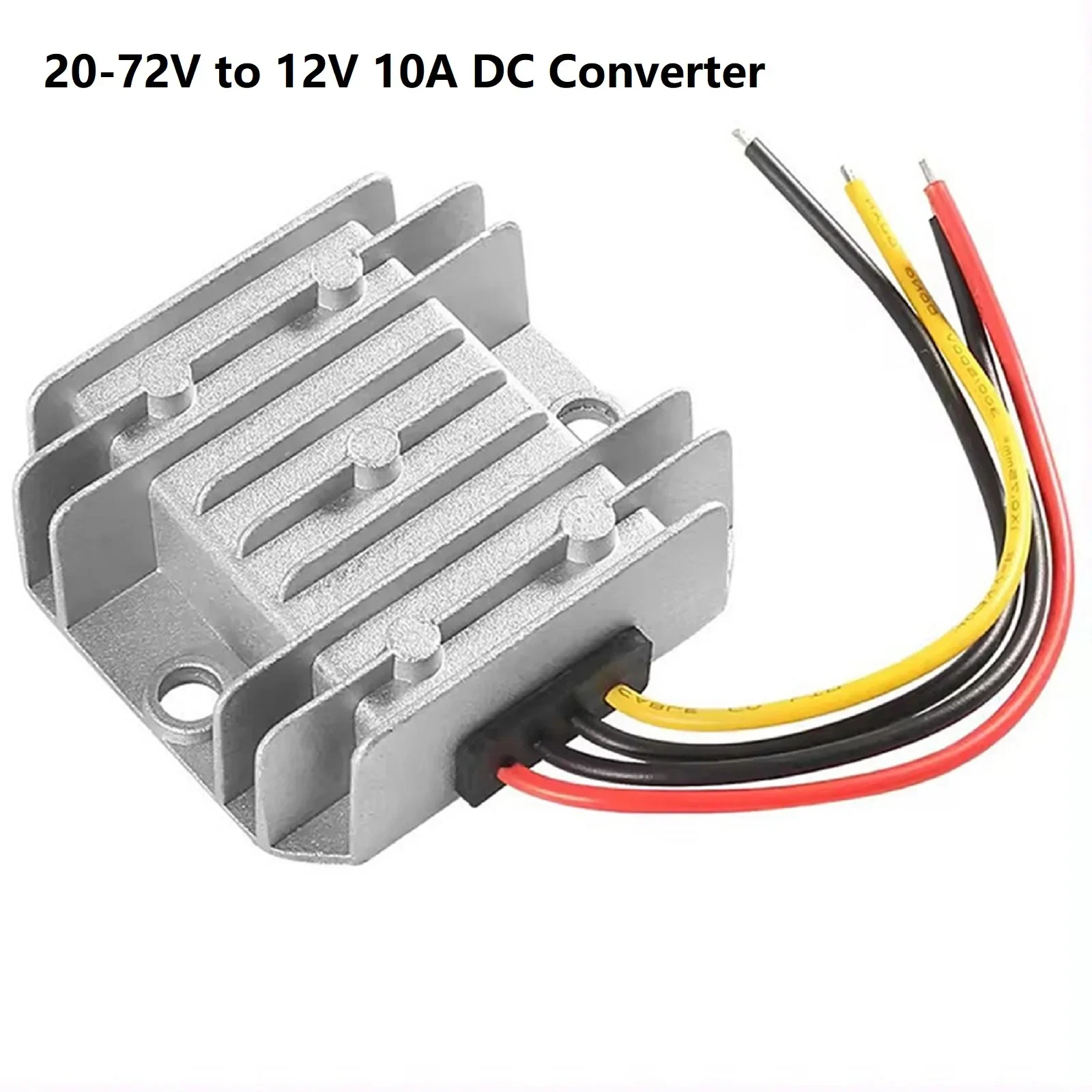 12V 10A 120W DC Converter with 17-72V Input Range for Scooters Golf Carts Trucks Monitoring Systems and DIY Electronics