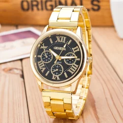 New Brand 3 Eyes Silver Geneva Casual Quartz Watch Women Stainless Steel Dress Watches Relogio Feminino Ladies Clock Hot Sale