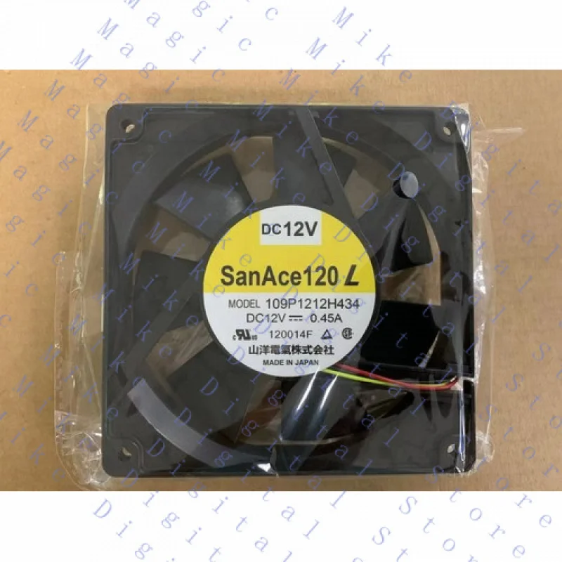 UU  1PC For 12V 0.45A 3 line 120*120*25MM   109P1212H434 fan