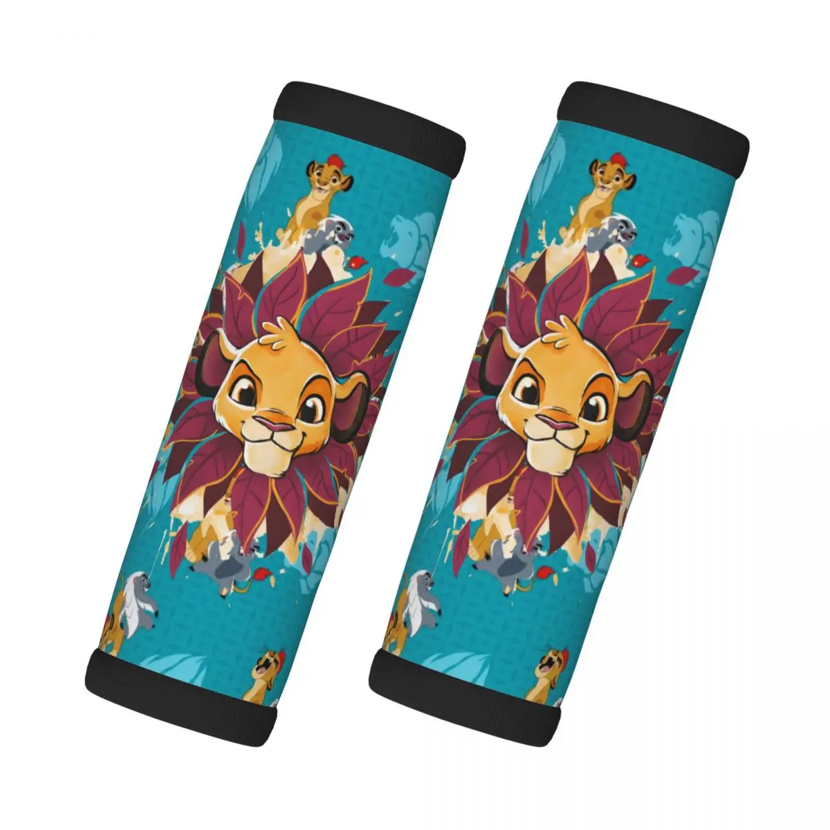 

Custom The Lion King Luggage Handles Wrap Grips 2 Pcs Handle Grip For Travel Bag Luggage Suitcase Airplane Soft