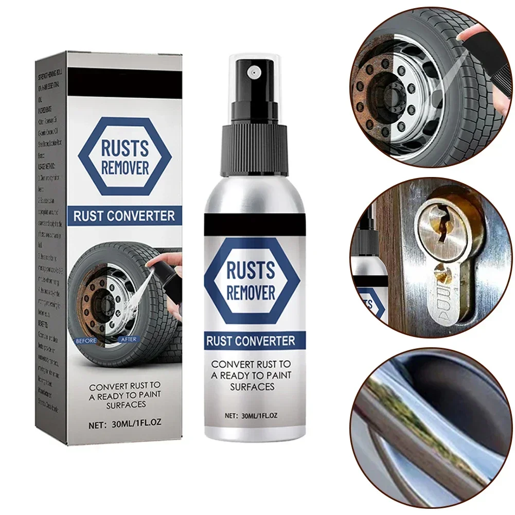 30ML Universal Rust Remover Spray Metal Surfaces Chrome Paint Car Maintenance Anti Rust Conversion Agent Spray For Wheel Hub