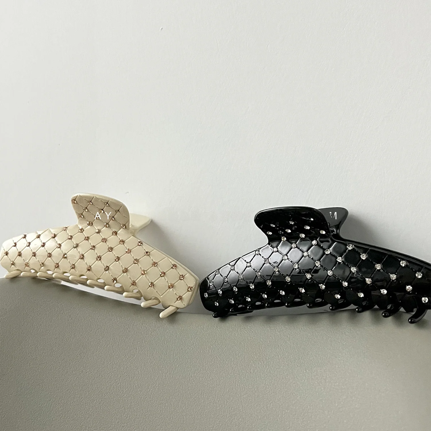 Large Size Alice Band Hair Clip Luxury Acetate ark Clamp Korean Japanese Sle Water Diamond Clutch Hair Clip Faionable H...