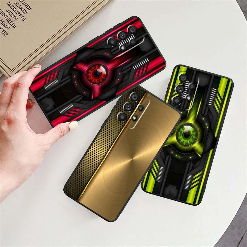 

Carbon Fiber Machinery Cool Phone Case For Samsung A73 A72 A71 A55 A54 A53 A52 A51 A13 A22 A16 A15 A05s A14 A05 A06 5G Black