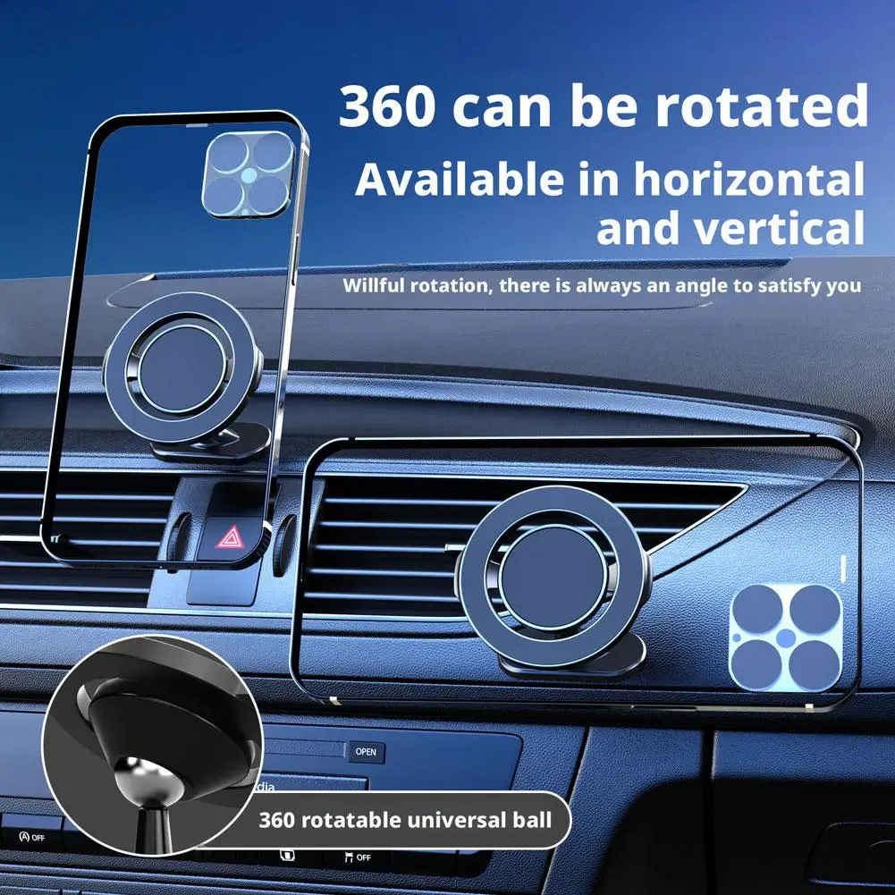 1pcs Magnetic Car Phone Holder Magnet Mount Mobile Cell Phone Stand GPS Support For iPhone 14 13 12 G6X0