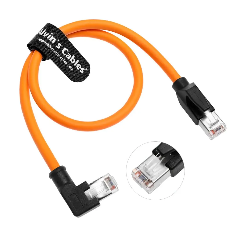 Picture 5: Alvin's Left Angle Cat6 Shielded Profinet Cable 60cm High Flex for PLC Robotics