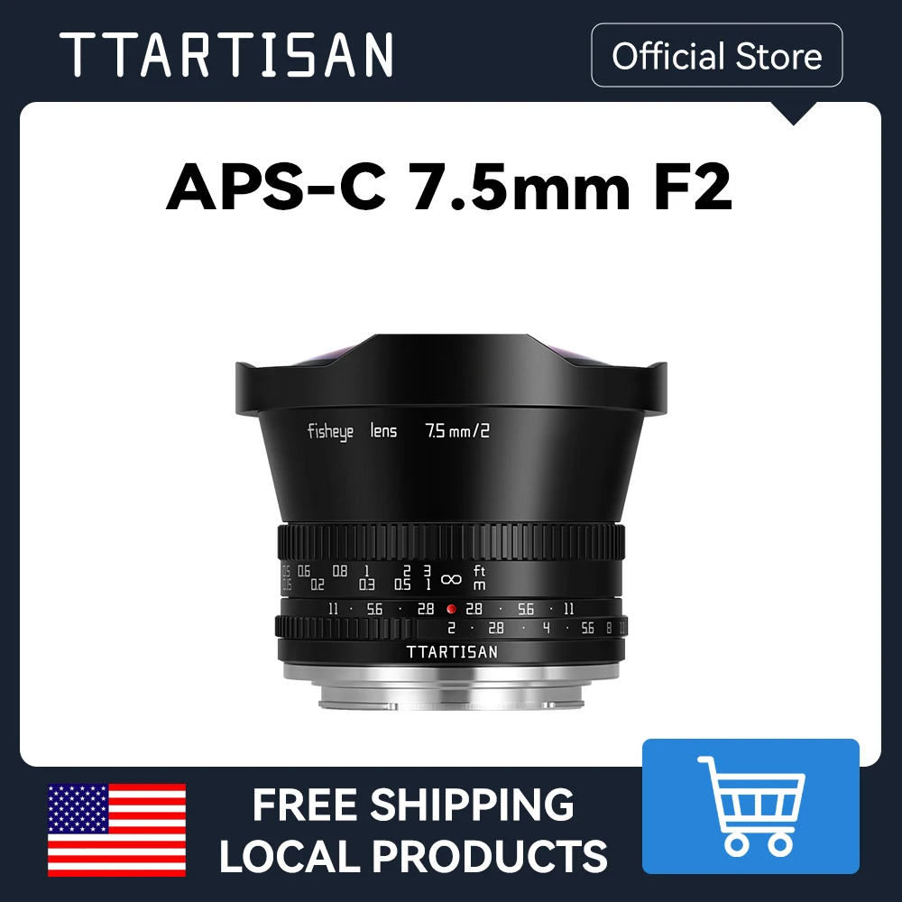 TTArtisan 7.5mm F2 Ultra Wide Fisheye Lens for Landscape and Creative Photography M43 Micro Four Thirds Olympus Panasonic Camera