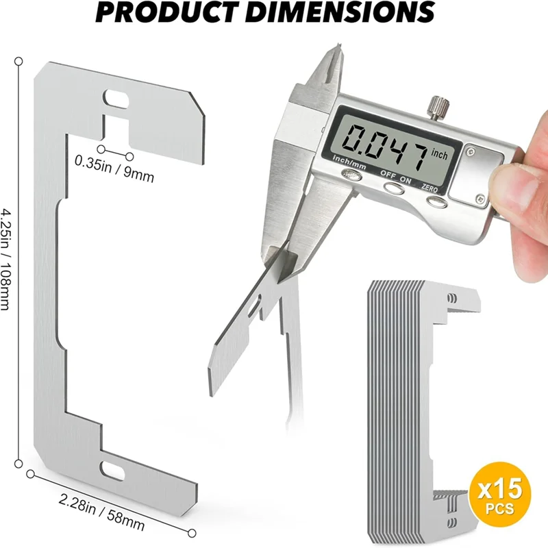Espaciadores de placa de pared A88X, placas niveladoras de dispositivo de ajuste al ras para herramienta de reparación de salidas eléctricas, cuñas espaciadoras de receptáculo